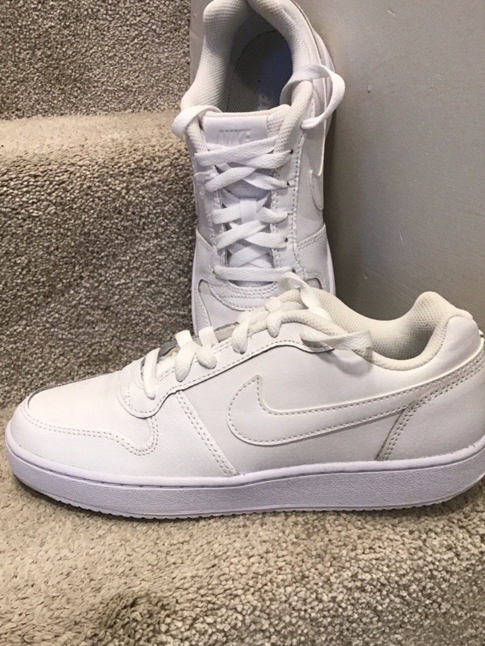 Nike White Low-Top Leather Sneakers